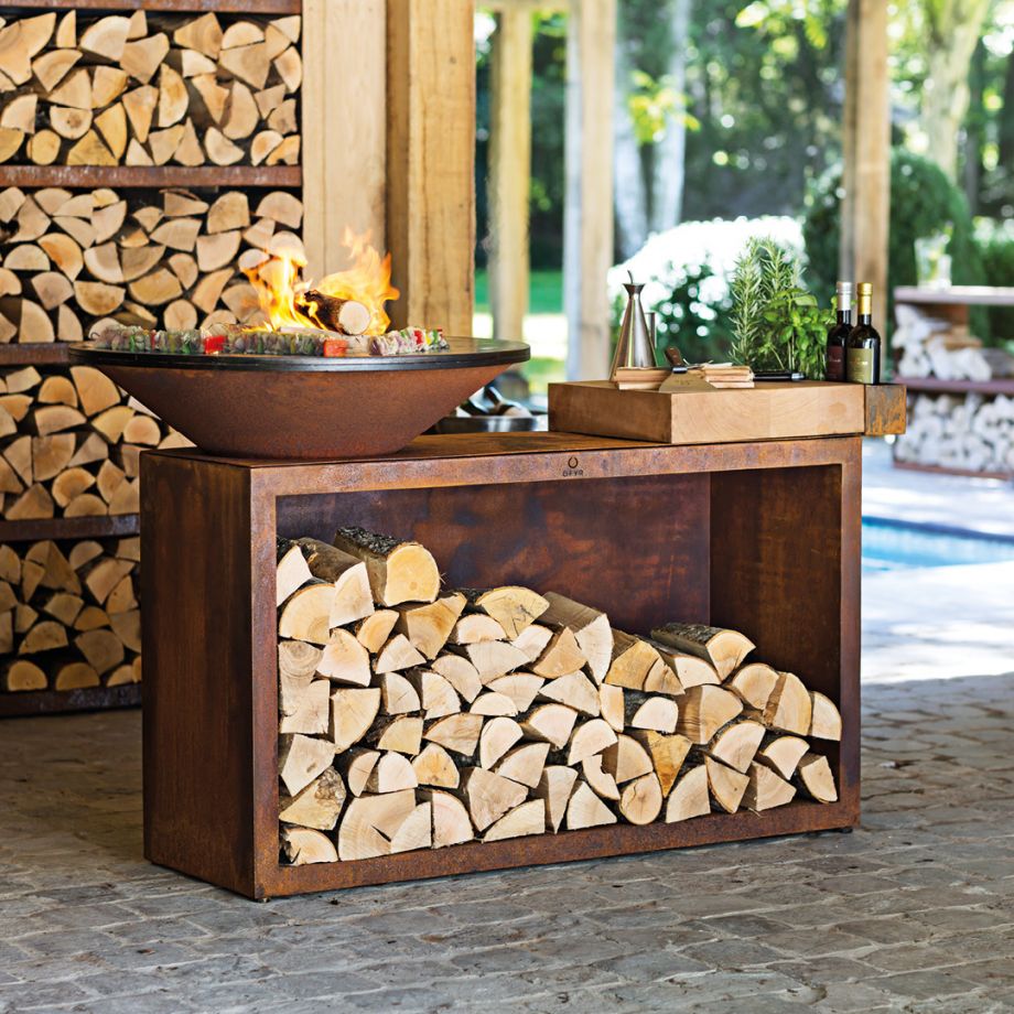 OFYR Island Corten 85 teak topp